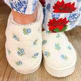 Pastel Bloom Fleece - Lined Slippers - The Pink Pineapple 850