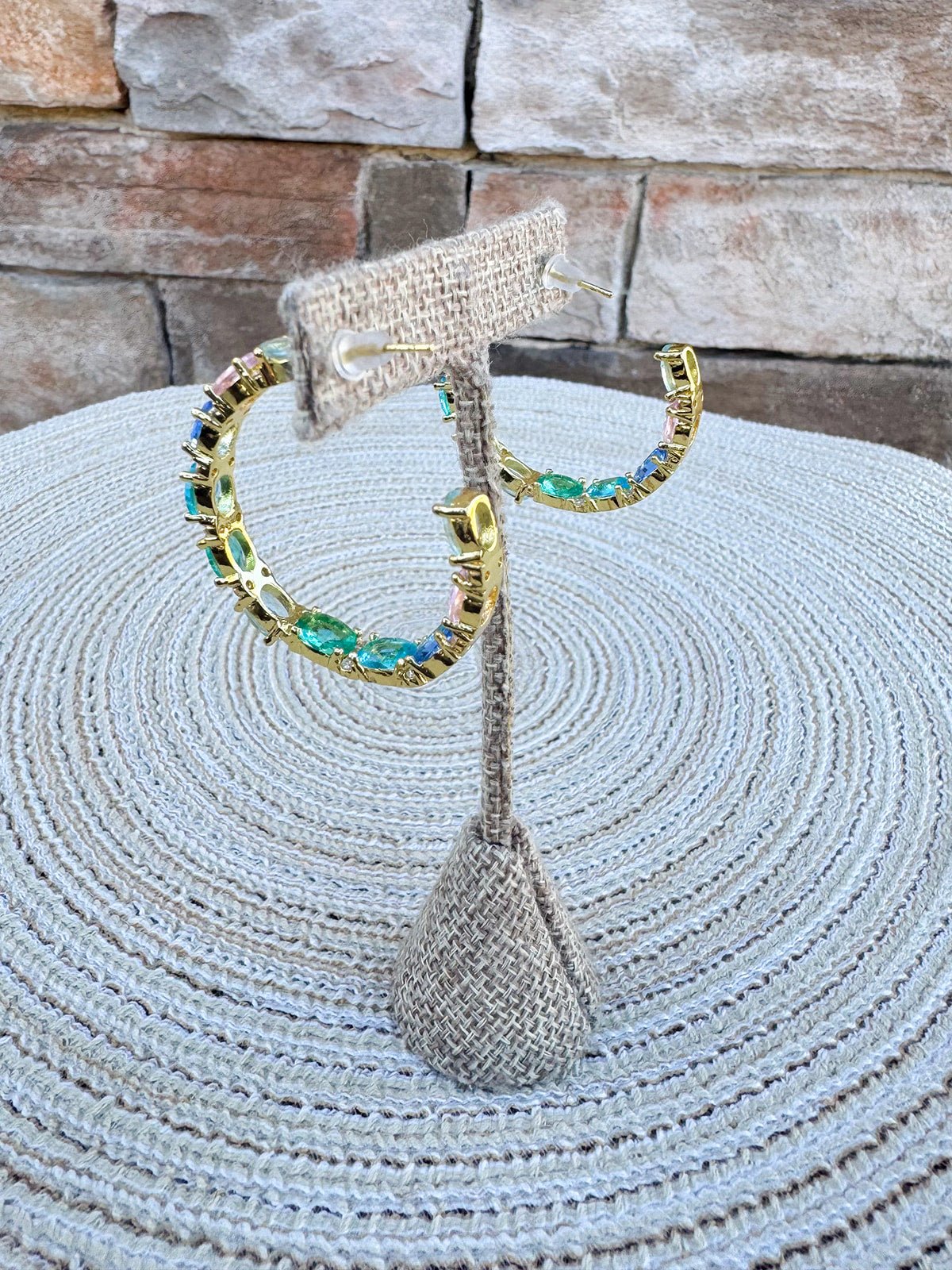 Pastel Dreams Gold Hoops - The Pink Pineapple 850