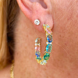 Pastel Dreams Gold Hoops - The Pink Pineapple 850