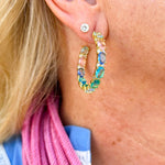 Pastel Dreams Gold Hoops - The Pink Pineapple 850
