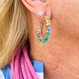 Pastel Dreams Gold Hoops - The Pink Pineapple 850