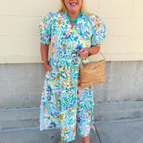 Pastel Garden Midi Dress - The Pink Pineapple 850