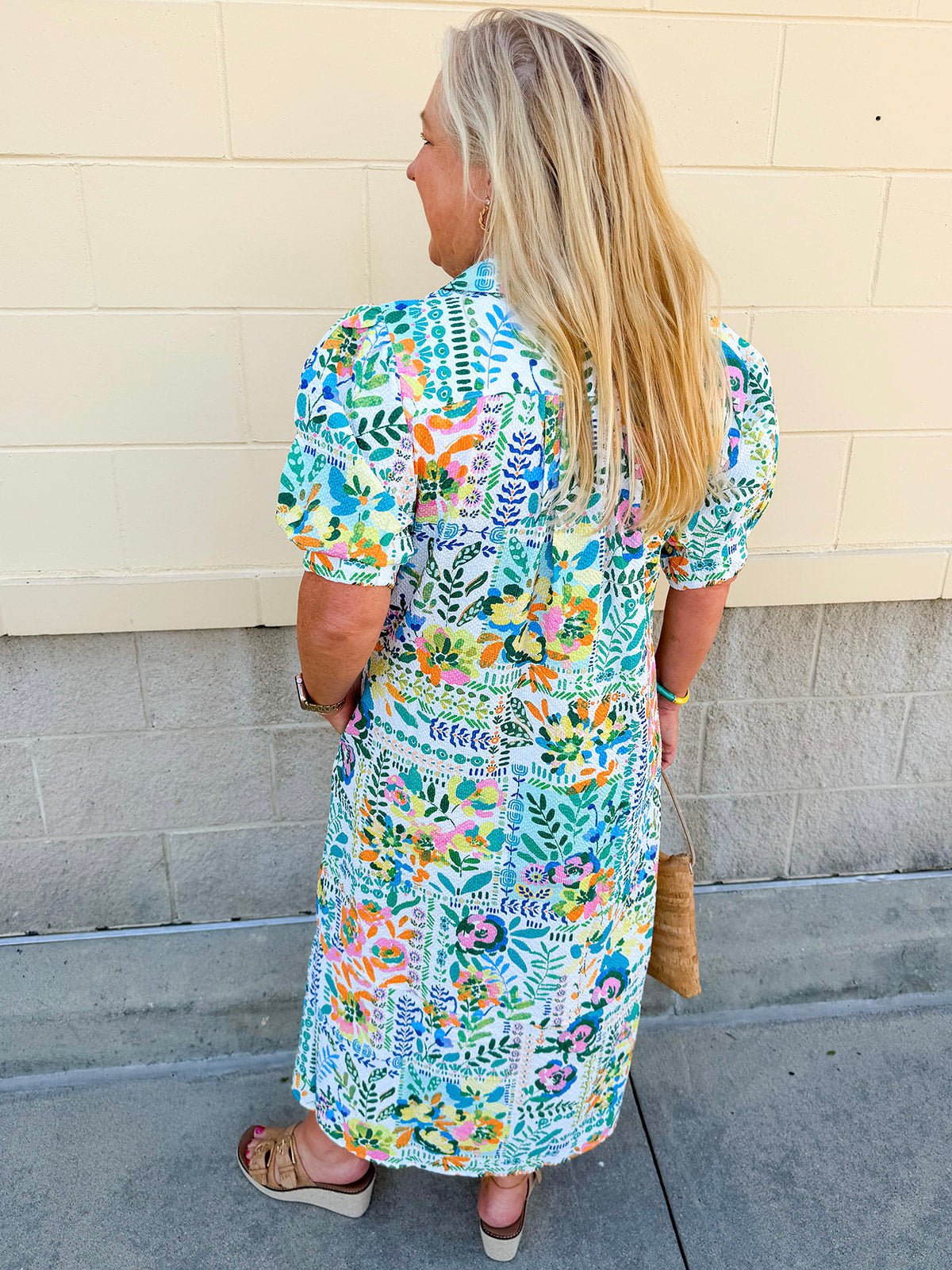 Pastel Garden Midi Dress - The Pink Pineapple 850