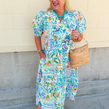 Pastel Garden Midi Dress - The Pink Pineapple 850