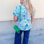 Pastel Garden Smocked Blouse - The Pink Pineapple 850