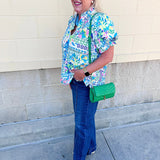 Pastel Garden Smocked Blouse - The Pink Pineapple 850