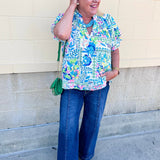 Pastel Garden Smocked Blouse - The Pink Pineapple 850