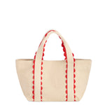 Patriotic Scallop Bow Canvas Mini Tote - The Pink Pineapple 850