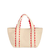 Patriotic Scallop Bow Canvas Mini Tote - The Pink Pineapple 850
