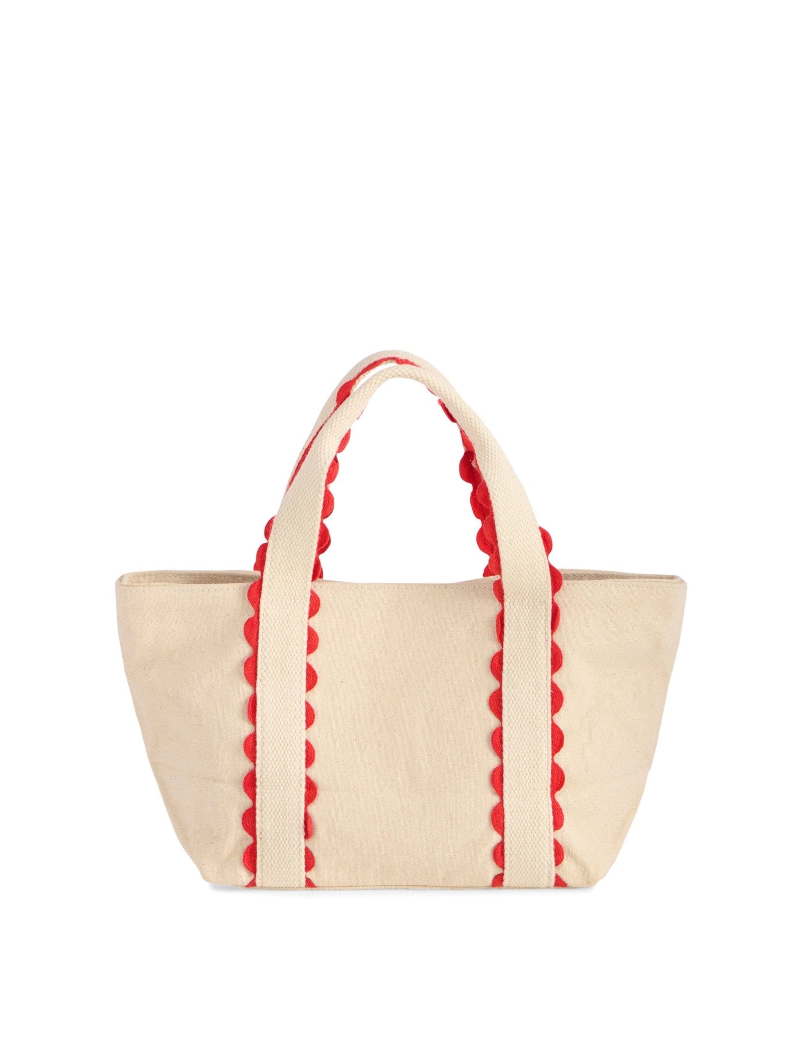 Patriotic Scallop Bow Canvas Mini Tote - The Pink Pineapple 850