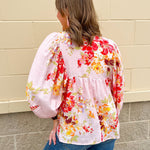 Peach Blossom Babydoll Tie Top - The Pink Pineapple 850