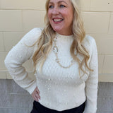 Pearl Grace Ribbed Knit Top - The Pink Pineapple 850