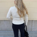 Pearl Grace Ribbed Knit Top - The Pink Pineapple 850