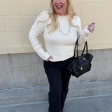 Pearl Grace Ribbed Knit Top - The Pink Pineapple 850