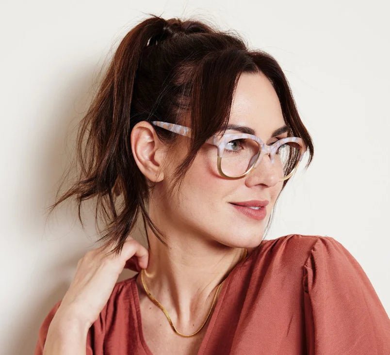 Peepers Georgia Tan Marble/Gold Reading Glasses - The Pink Pineapple 850