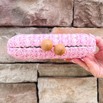 Peony Woven Bamboo Frame Mini Bag - The Pink Pineapple 850