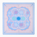 Peri-Twinkle Mahjong Mat with pastel pink, blue, and purple colors and abstract center design