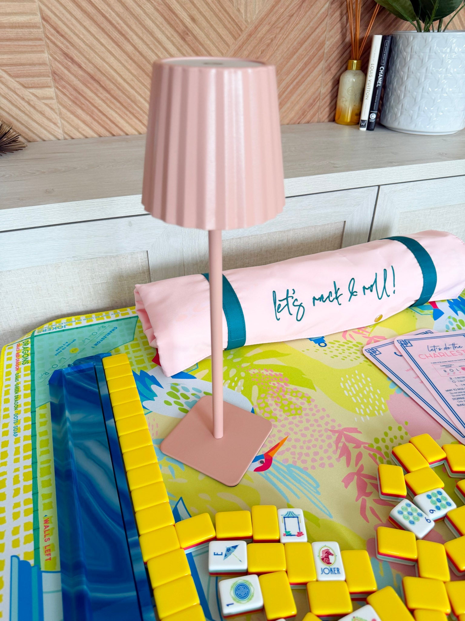Petal Glow Fluted Cordless Pink Lamp - The Pink Pineapple 850