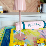 Petal Glow Fluted Cordless Pink Lamp - The Pink Pineapple 850