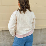 Petal Glow Zip - Up Sweater - The Pink Pineapple 850