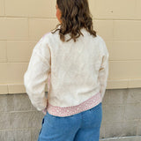 Petal Glow Zip - Up Sweater - The Pink Pineapple 850