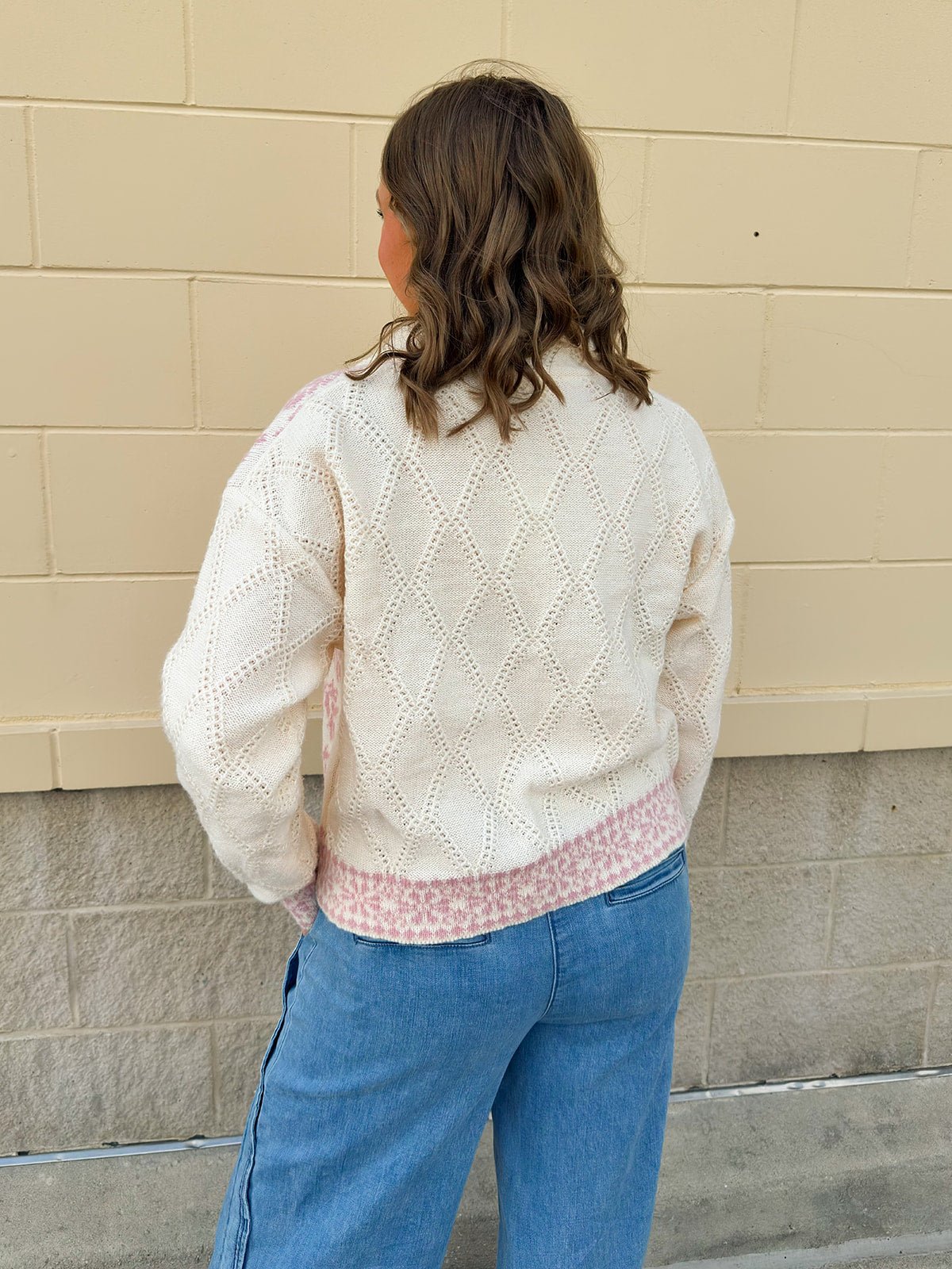 Petal Glow Zip - Up Sweater - The Pink Pineapple 850