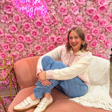 Petal Glow Zip - Up Sweater - The Pink Pineapple 850