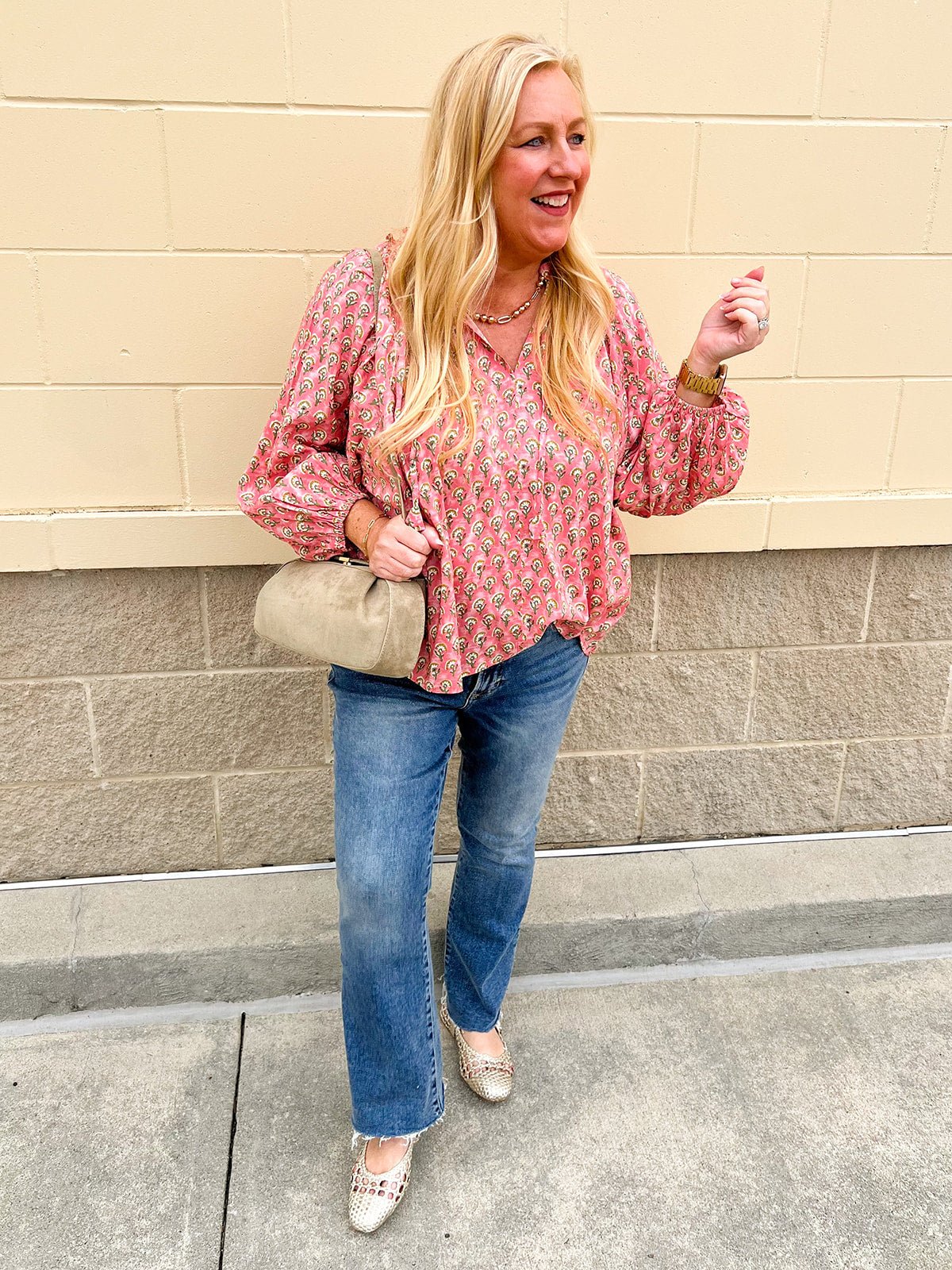 Petal Picnic Tie - Neck Top - The Pink Pineapple 850