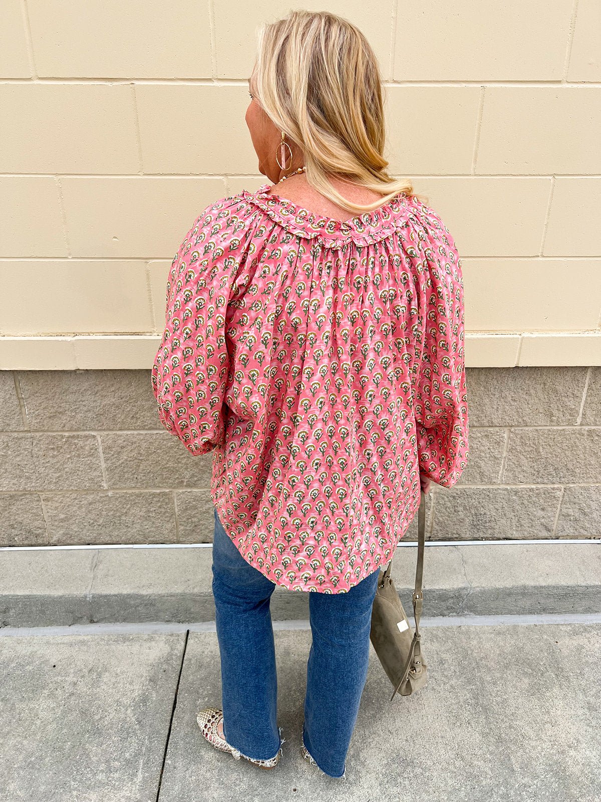 Petal Picnic Tie - Neck Top - The Pink Pineapple 850