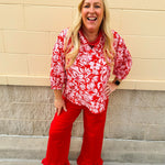 Petal Play Floral Textured Top - The Pink Pineapple 850