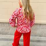 Petal Play Floral Textured Top - The Pink Pineapple 850