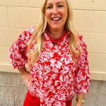 Petal Play Floral Textured Top - The Pink Pineapple 850