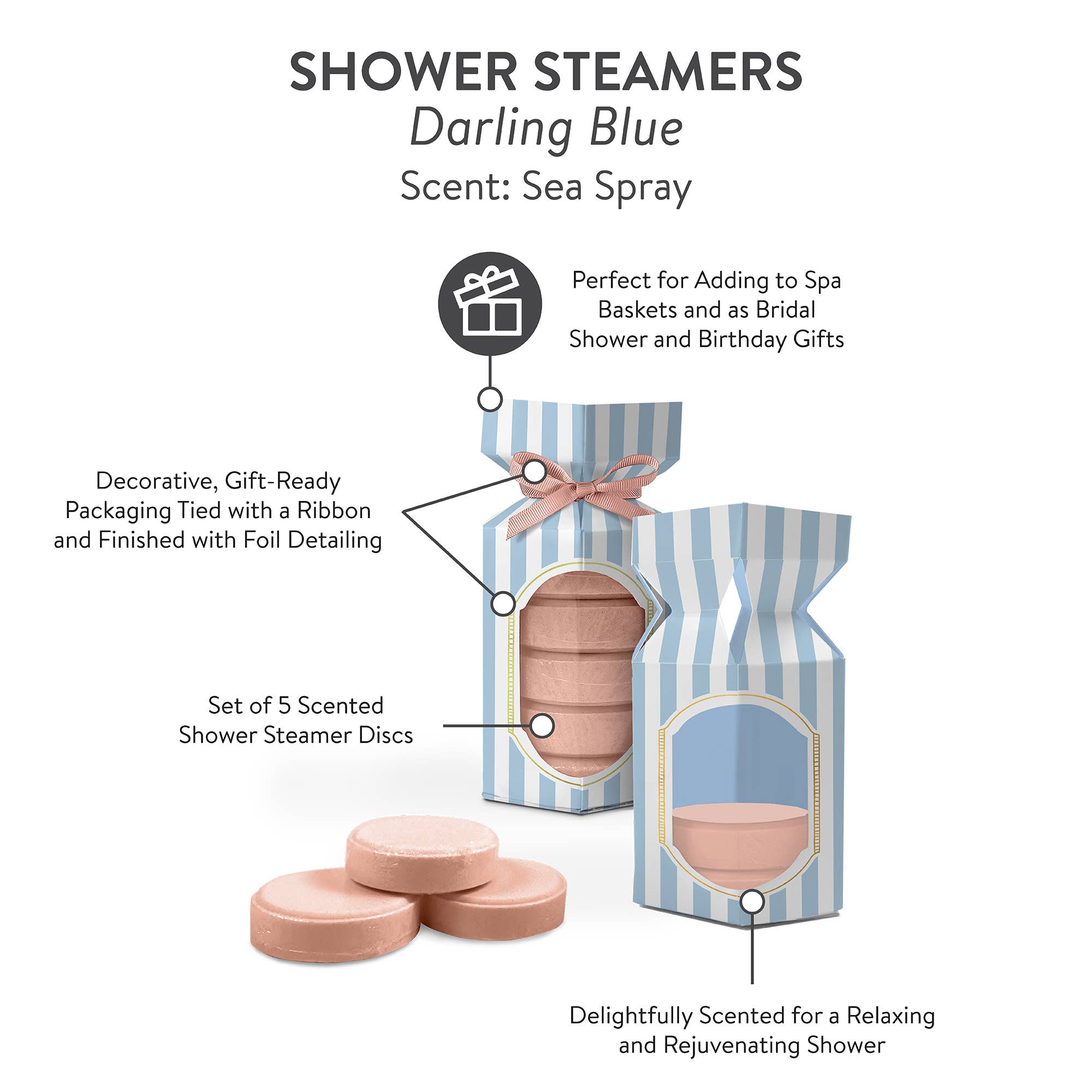 [Petit Bon Bon] Darling Blue Shower Steamers - The Pink Pineapple 850