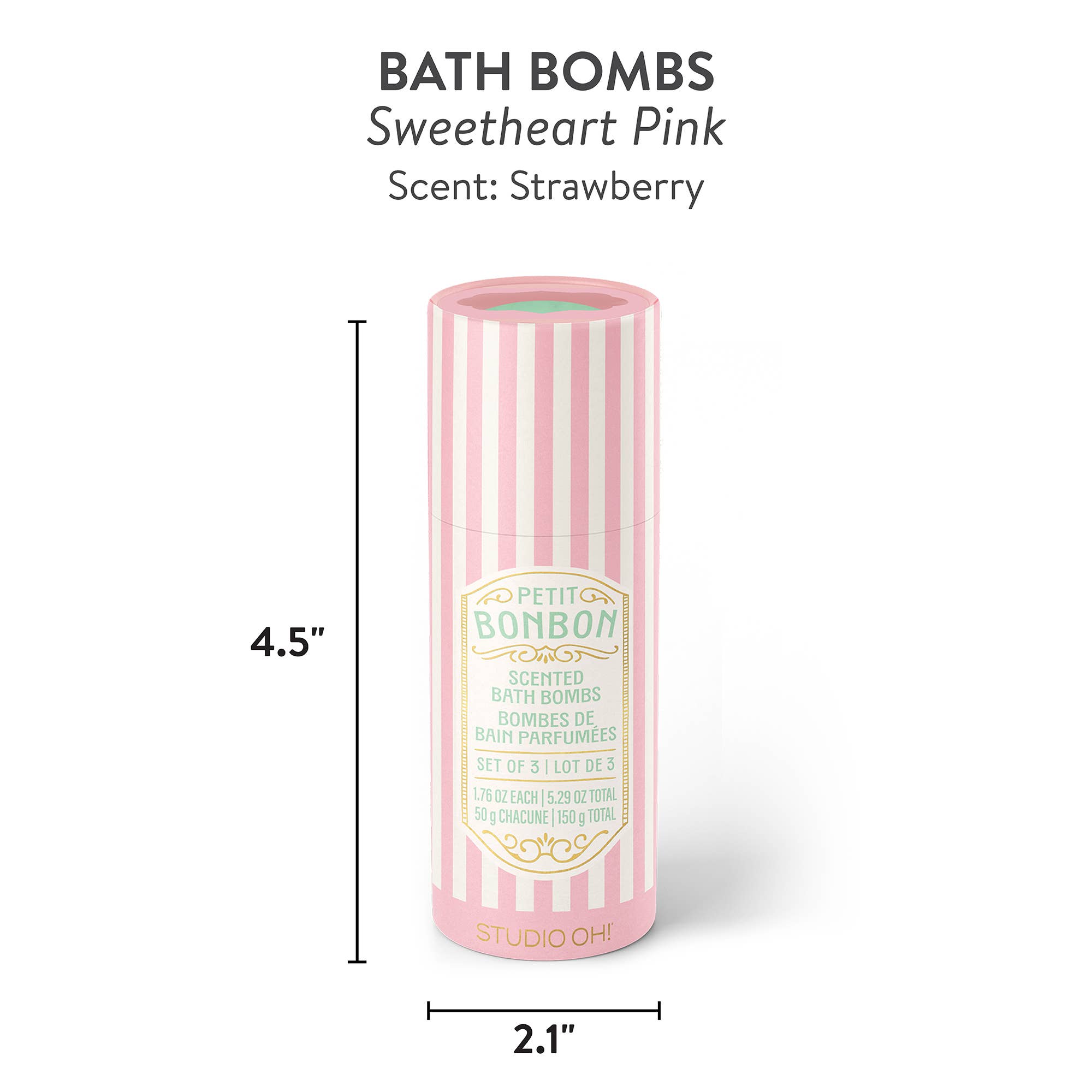 [Petit Bon Bon] Sweetheart Pink Bath Bombs - The Pink Pineapple 850