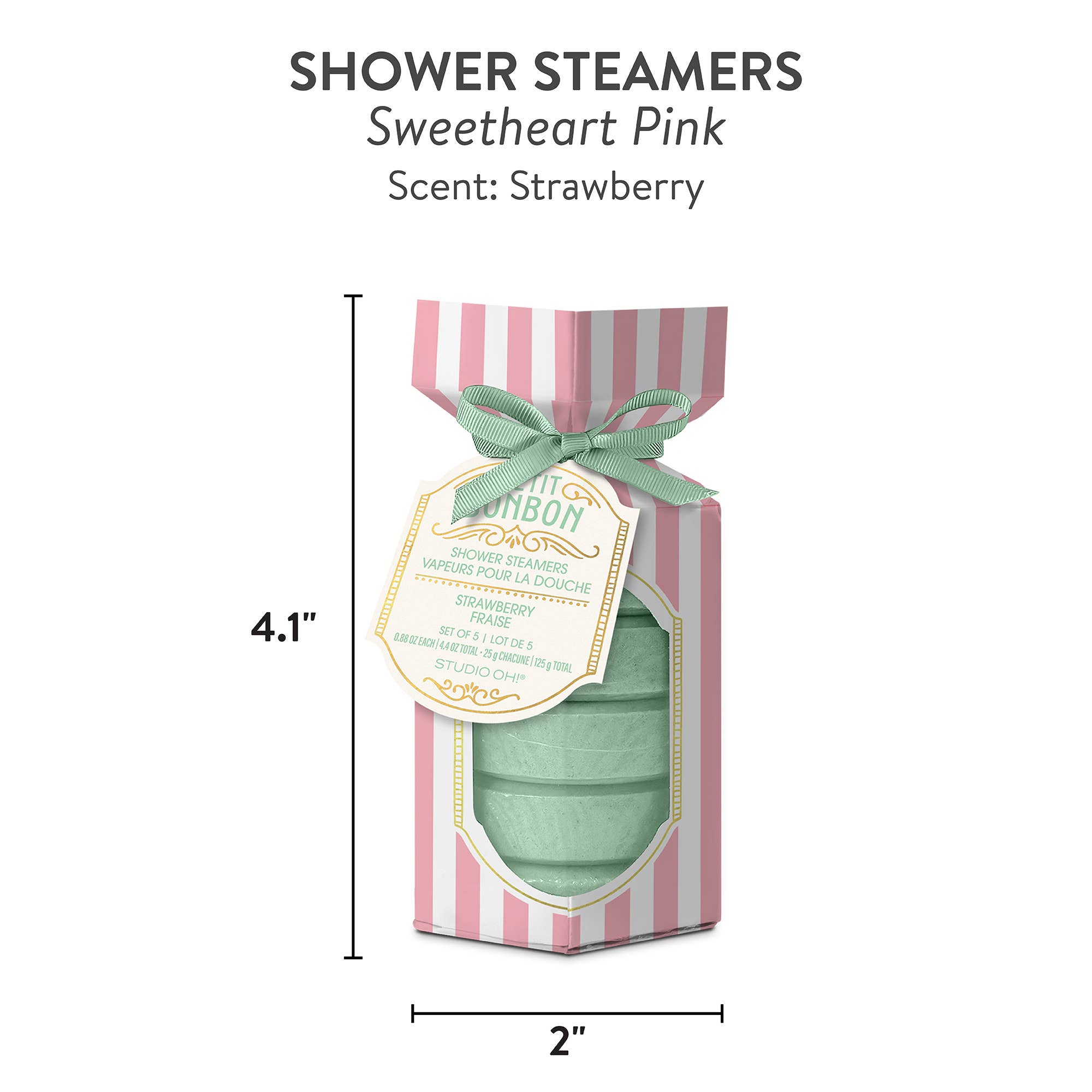 [Petit Bon Bon] Sweetheart Pink Shower Steamers - The Pink Pineapple 850