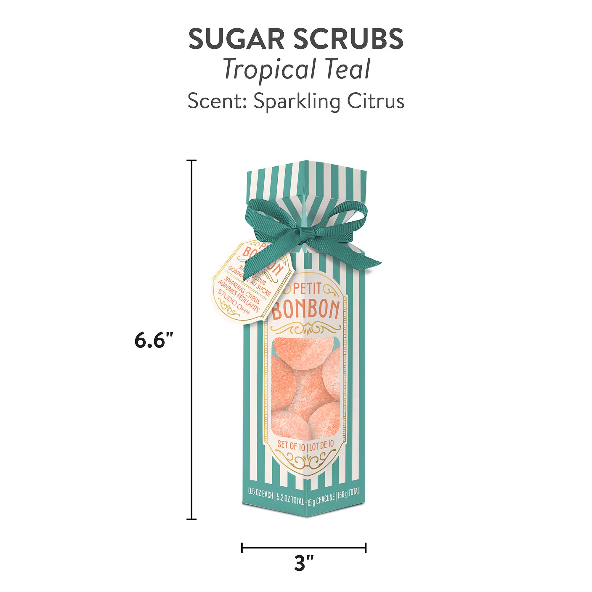 [Petit Bon Bon] Tropical Teal Sugar Scrub - The Pink Pineapple 850