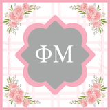 Phi Mu Sorority Mahjong Mat - The Pink Pineapple 850