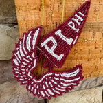Pi Beta Phi Beaded Bag Charm - The Pink Pineapple 850