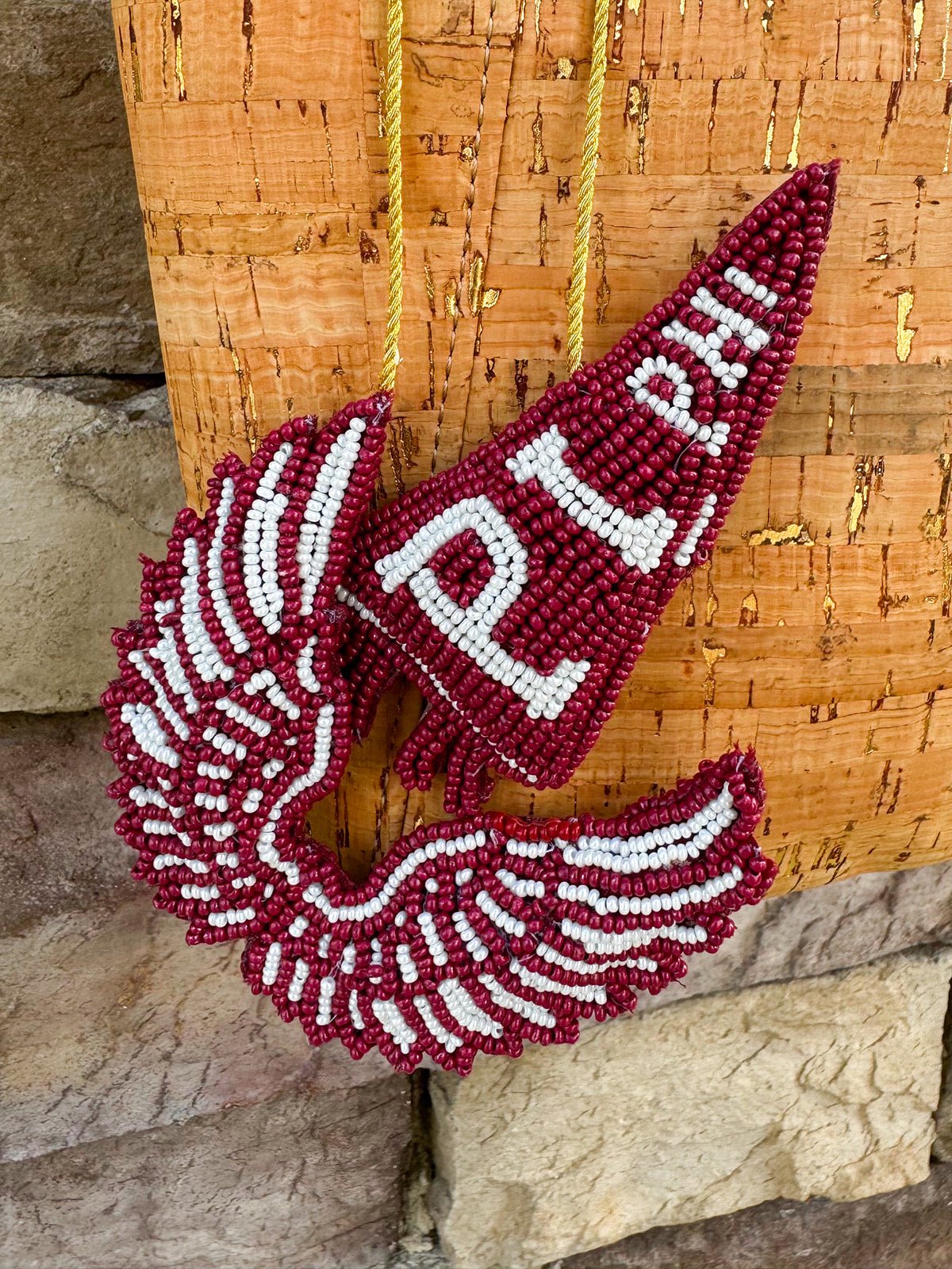 Pi Beta Phi Beaded Bag Charm - The Pink Pineapple 850
