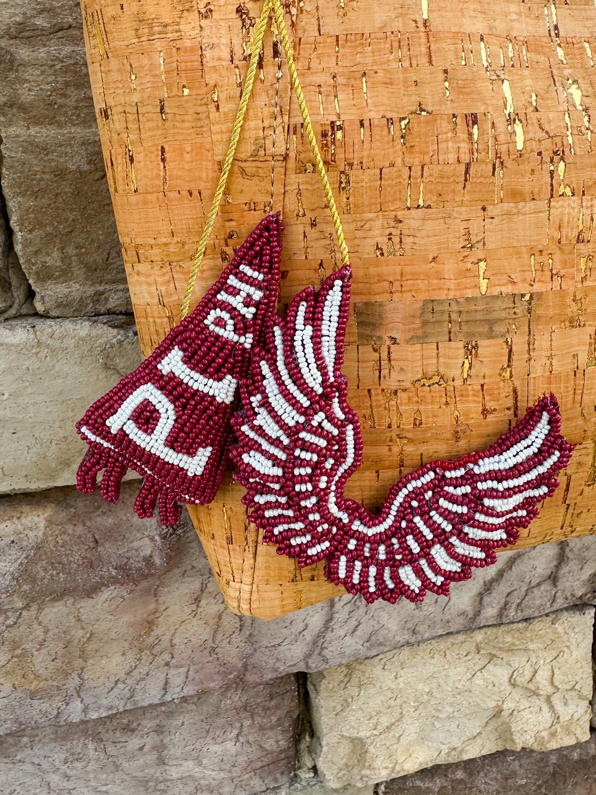 Pi Beta Phi Beaded Bag Charm - The Pink Pineapple 850