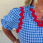 Picnic Parade Puff Sleeve Top - The Pink Pineapple 850