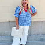 Picnic Parade Puff Sleeve Top - The Pink Pineapple 850