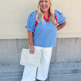 Picnic Parade Puff Sleeve Top - The Pink Pineapple 850