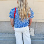 Picnic Parade Puff Sleeve Top - The Pink Pineapple 850