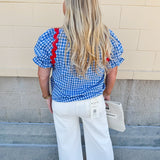 Picnic Parade Puff Sleeve Top - The Pink Pineapple 850