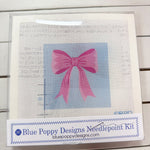 Pink & Blue Bow Needlepoint Kit - The Pink Pineapple 850