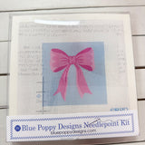 Pink & Blue Bow Needlepoint Kit - The Pink Pineapple 850