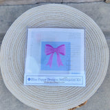 Pink & Blue Bow Needlepoint Kit - The Pink Pineapple 850