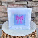 Pink & Blue Bow Needlepoint Kit - The Pink Pineapple 850