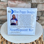 Pink & Blue Bow Needlepoint Kit - The Pink Pineapple 850